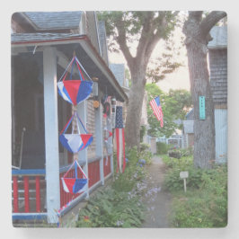 Röd, vit och blå - Martha's Vineyard Stenunderlägg