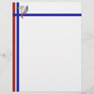 Röd vit och blå med Eagle