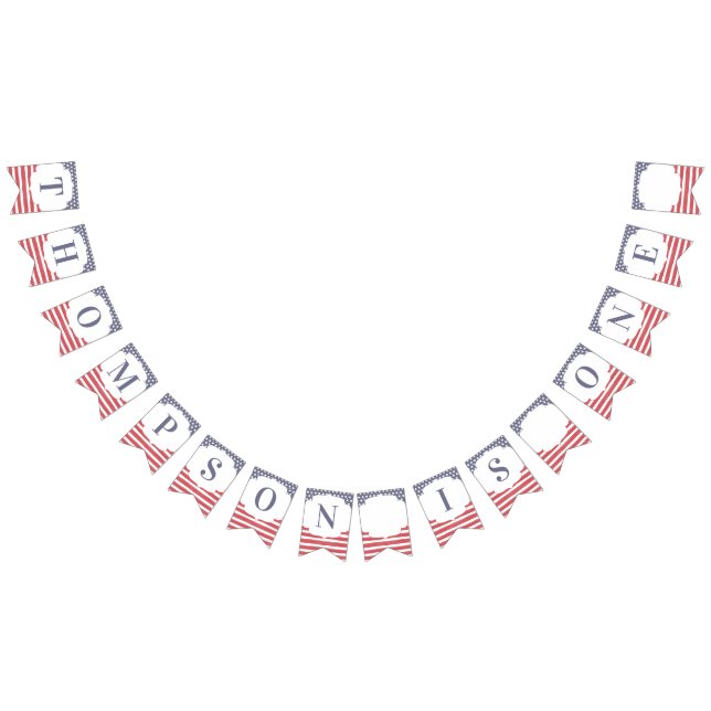 Röd vit och blå minnesdag juli 4e födelsedagen vimplar (Alla)