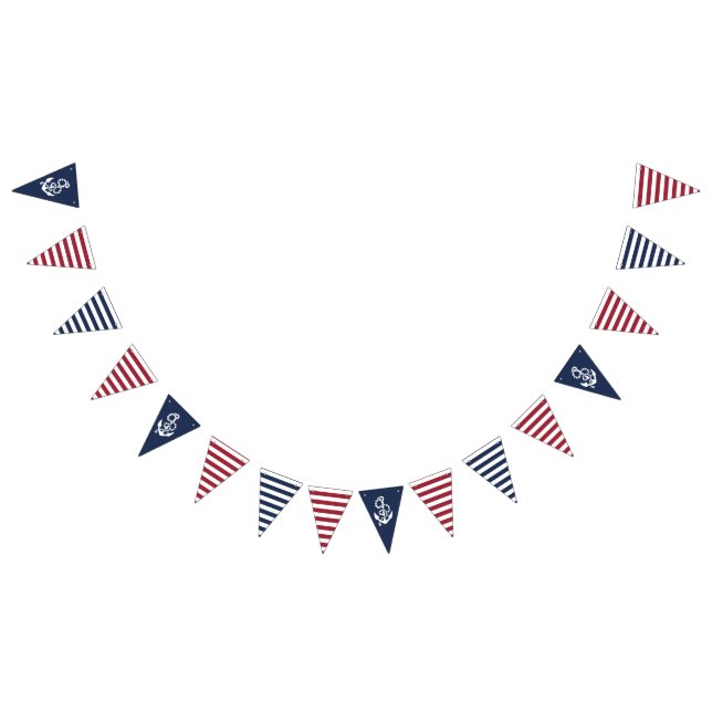 Röd, vit och blå Nautisk Flaggor (Alla)