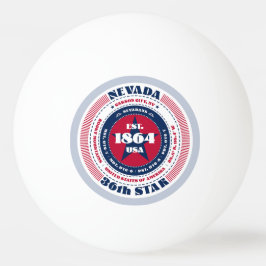 Röd, vit och blå Nevada Circle Pingisboll