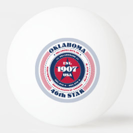 Röd, vit och blå Oklahoma Circle Pingisboll