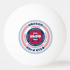 Röd, vit och blå Oregon Circle Pingisboll