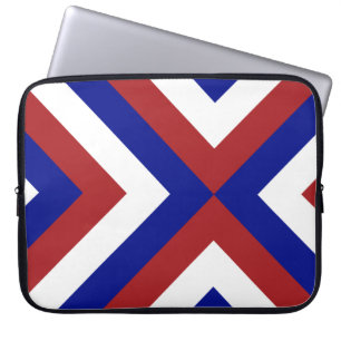 Röd, vit och blå ovroner laptop sleeve