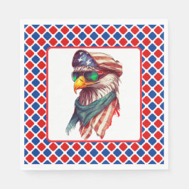 Röd vit och blå pappersservett