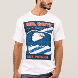 Röd, vit och blå patriot t shirt