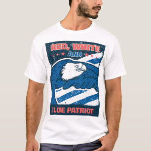 Röd, vit och blå patriot t shirt