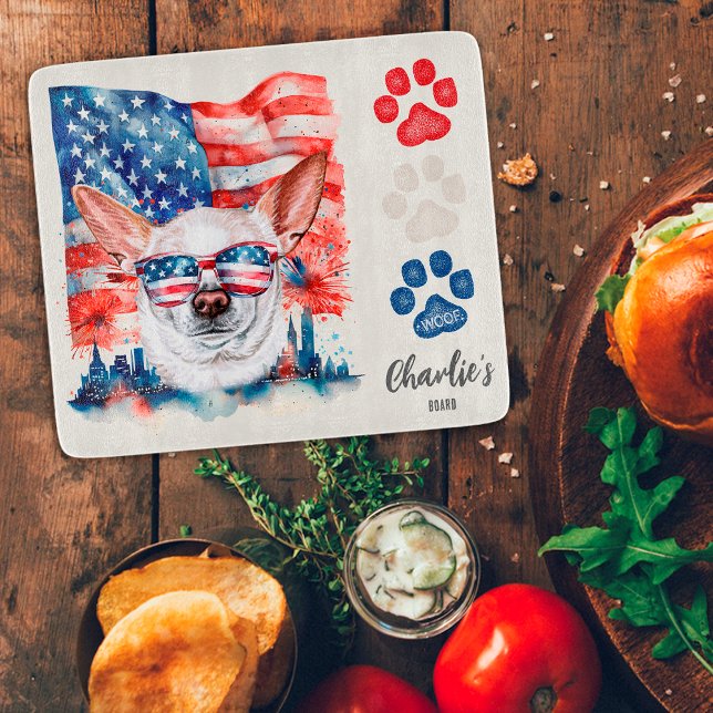 Röd Vit och Blå Patriotisk Chihuahua Hundgodis (Skapare uppladdad)
