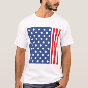 Röd, vit och blå patriotisk Flagga T Shirt