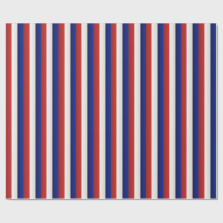 Röd Vit och Blå Patriotisk Gradientränder Presentpapper