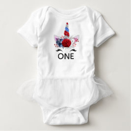 Röd, vit och blå patriotisk Unicorn T Shirt