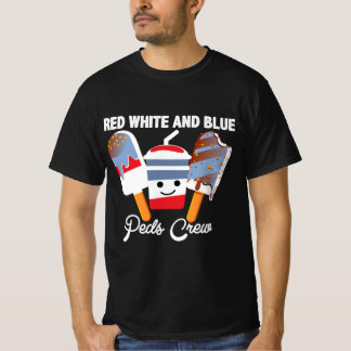Röd Vit Och Blå Peds Crew T TRÖJA DESIGN