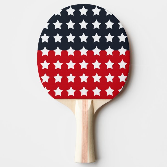 Röd, vit och blå Ping Pong Paddle Pingisracket (Framsidan)