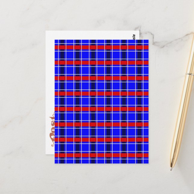 Röd, vit och blå Play Vykort (Fram/Back In Situ)