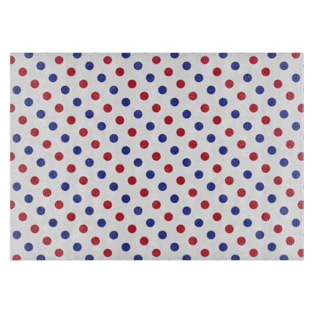 Röd, vit och blå Polka Dot Mönster (Framsidan)