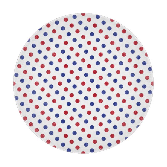 Röd, vit och blå Polka Dot Mönster (Framsidan)