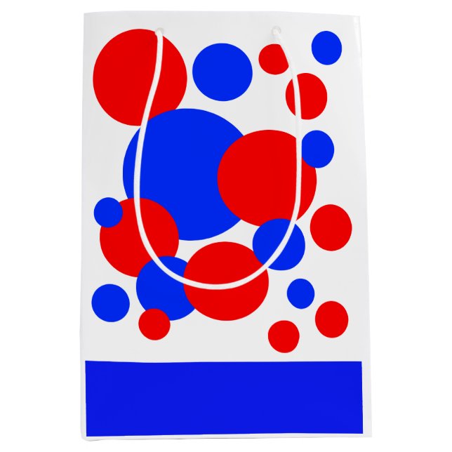 Röd, vit och blå Polka dots (Framsidan)