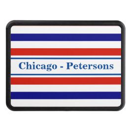 Röd vit och blå randig dragkroksskydd