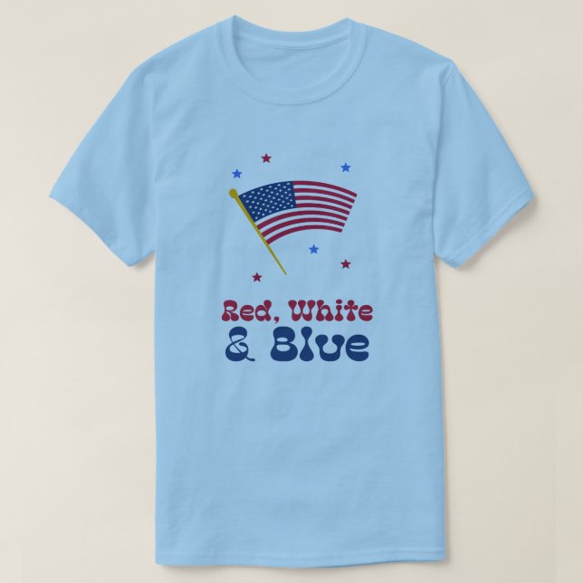 Röd vit och blå t shirt (Design framsida)