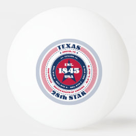 Röd, vit och blå Texas Circle Pingisboll