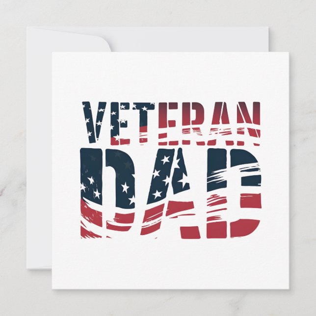 Röd, vit och blå Veteran Pappa (Framsida)