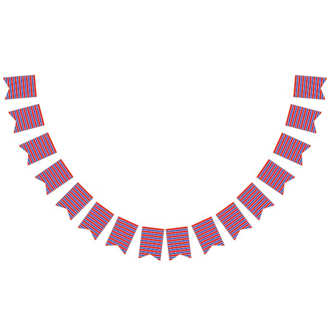 Röd, vit och blå vimplar (Alla)