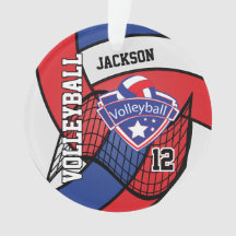 Röd, vit och blå volleyboll 🏐 ❤ Logotyp