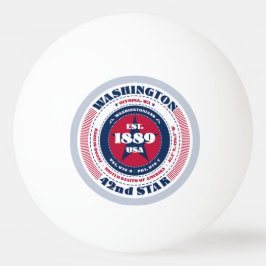 Röd, vit och blå Washingtoncirkel Pingisboll