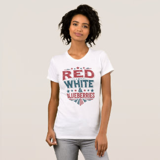 Röd, Vit och Blåbär Patriot Frihet  T Shirt