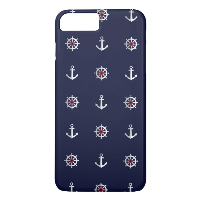 Röd vit och blått ankrar mönster Case-Mate iPhone skal (Baksida)
