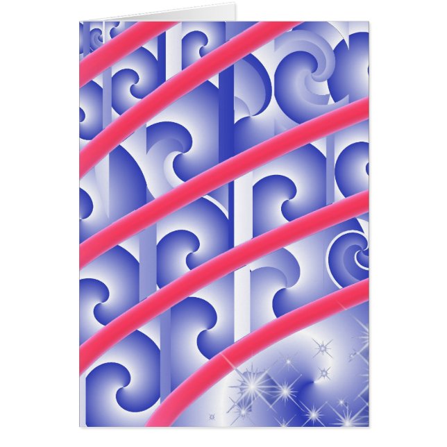 röd vit och blått numrerar fem OBS kort (Framsidan)