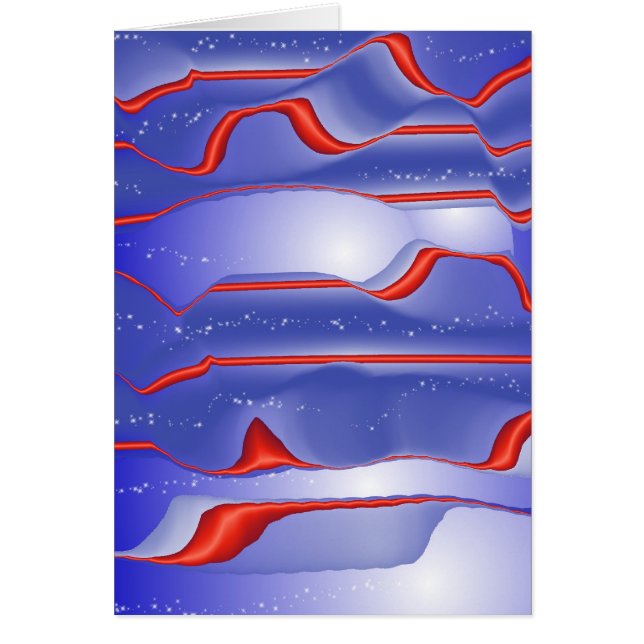 röd vit och blått numrerar fyra OBS kort (Framsidan)