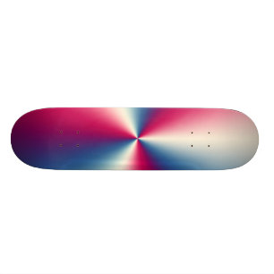 RÖD, VIT- OCH BLÅTTKROM OLD SCHOOL SKATEBOARD BRÄDA 18 CM