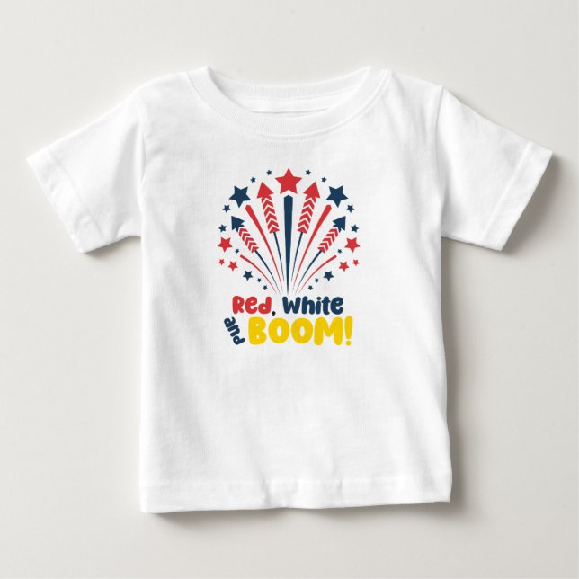Röd Vit och Boom Barn T Shirt (Framsida)