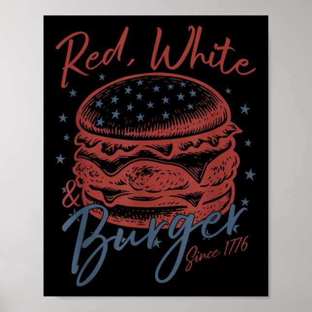 Röd, vit och bränd sedan 1776 Independence day Poster (Framsidan)