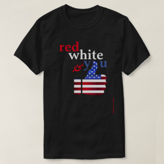 Röd vit och dig t-shirt