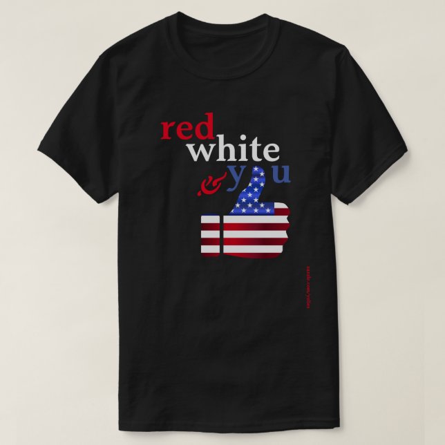 Röd vit och dig t-shirt (Design framsida)