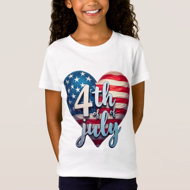 Röd, vit och fet: Patriotic Print Collection T Shirt (Framsida)