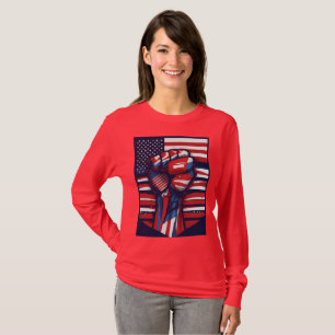 Röd, vit och fet t shirt