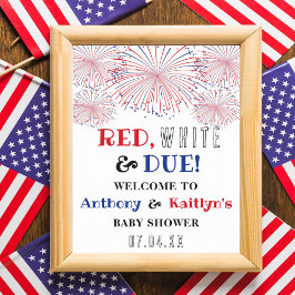 Röd, vit och förfallen! 4:e juli - välkomstplats f poster