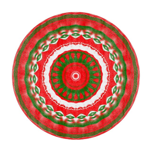 Röd, vit och Grönt Mandala (Framsidan)