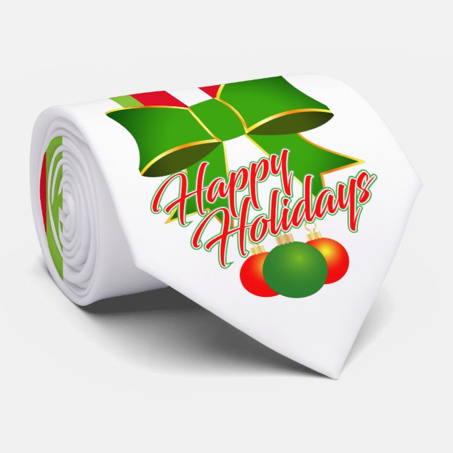 Röd vit och Grönt på Glad helg Slips (Rullad)