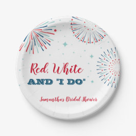 Röd, vit och jag gör Möhippa Tallrikar