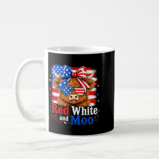 Röd Vit Och Moo Highland Patriotisk Fpirat Hjälte Kaffemugg