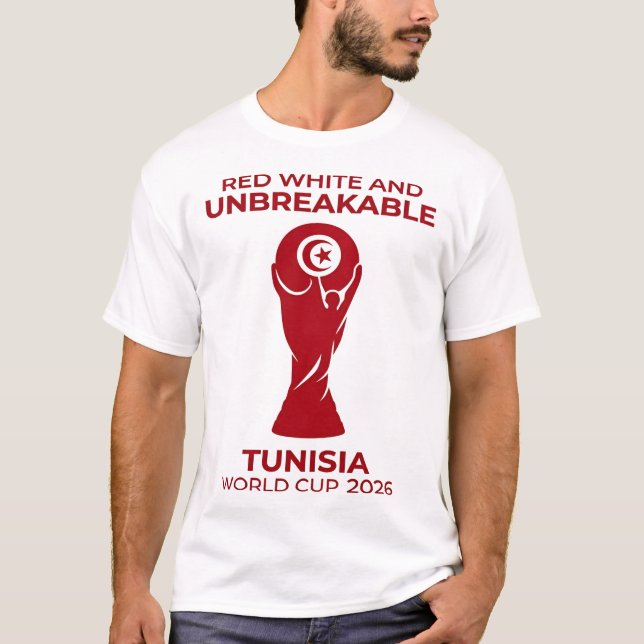 Röd Vit och Obrytbar T Shirt (Framsida)