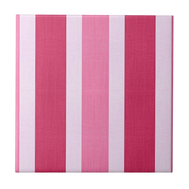 Röd, vit och Rosa Rand Kakelplatta (Framsidan)