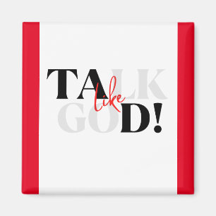 Röd, vit och svart magnet