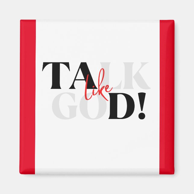 Röd, vit och svart magnet (Framsidan)