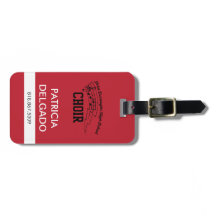 Röd, vit och svart resväska performer bag tag