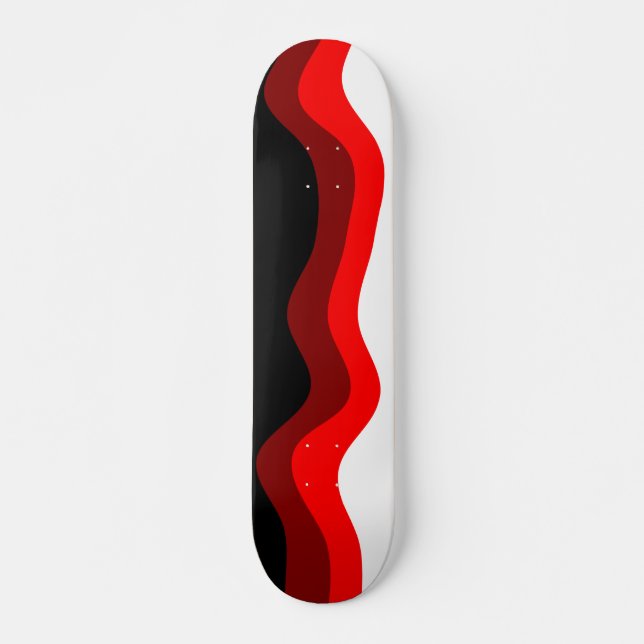 Röd, vit- och svartSkateboard Mini Skateboard Bräda 18,7 Cm (Framsida)